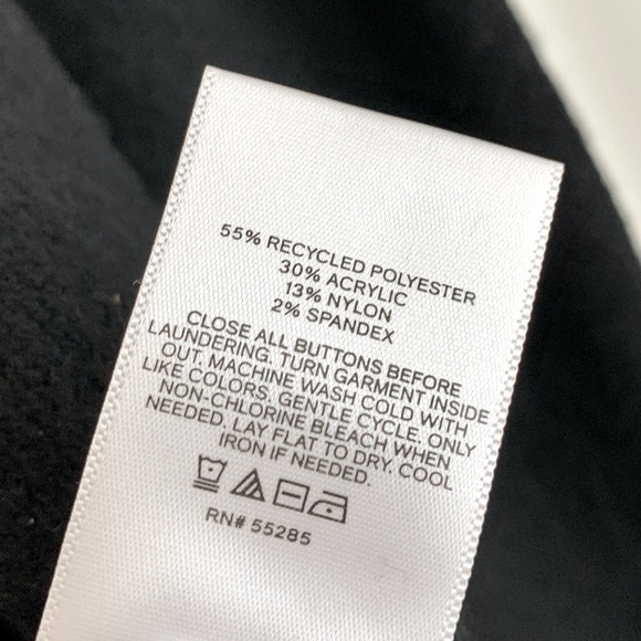 [⭐️ PRICE FIRM] EXPRESS Bow V-Neck Puff Shoulder Cardigan Sweater Black Medium M - Picture 14 of 14